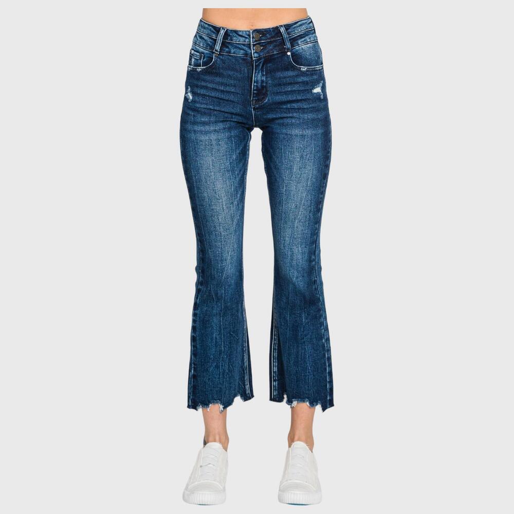 NEW PETRA153 parker high rise crop jeans in vintage dark